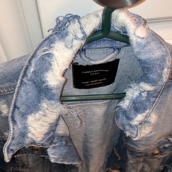 Distressed denim jacket - Picture 8 of 14